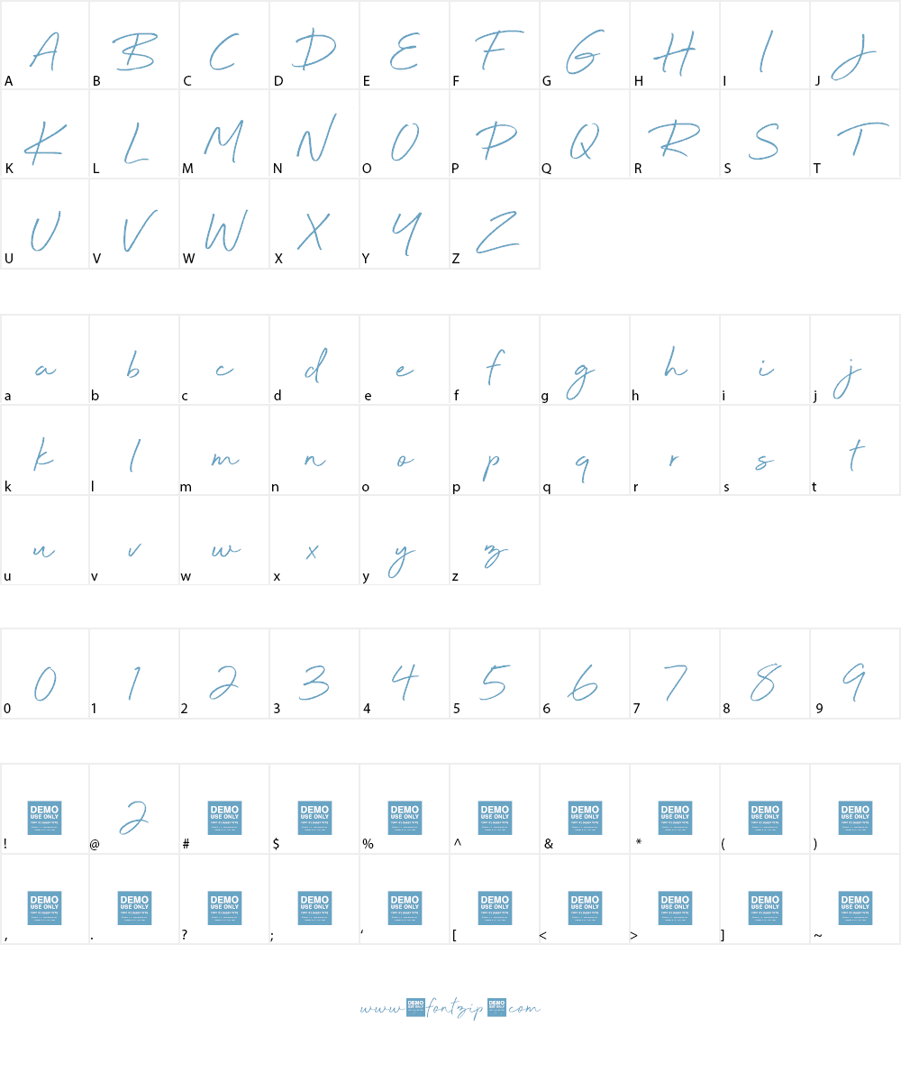 Beyond Infinity - Demo Font Character